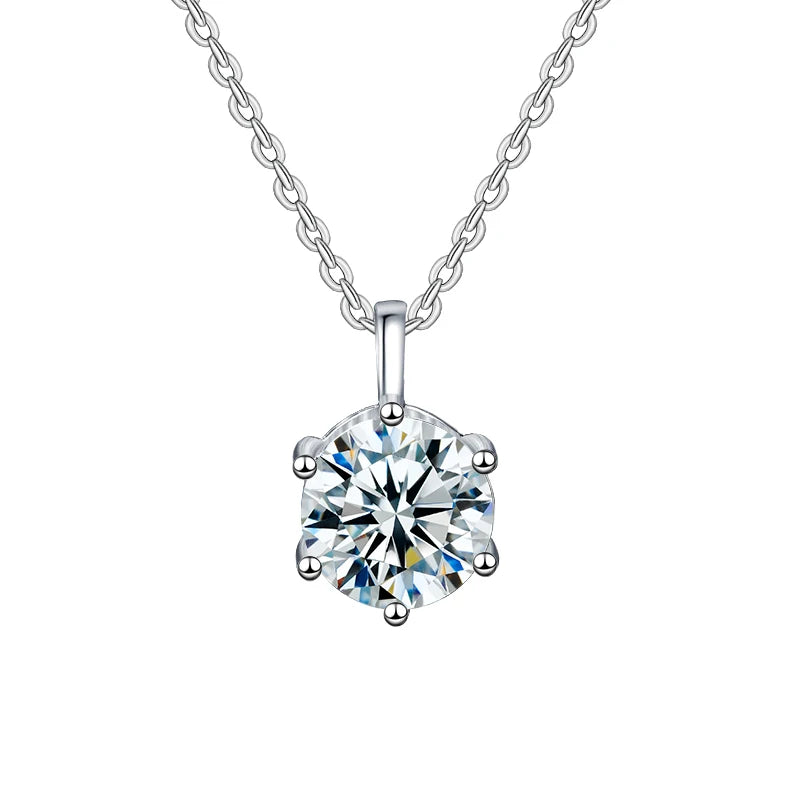 single stone necklace 1-2ct