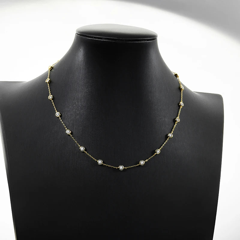 Golden Dazzle Station Necklace
