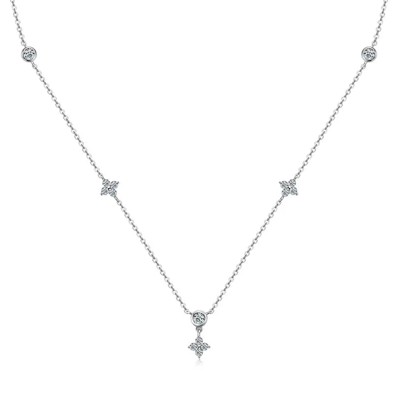 Four Leaf Clover 5 Part Necklace