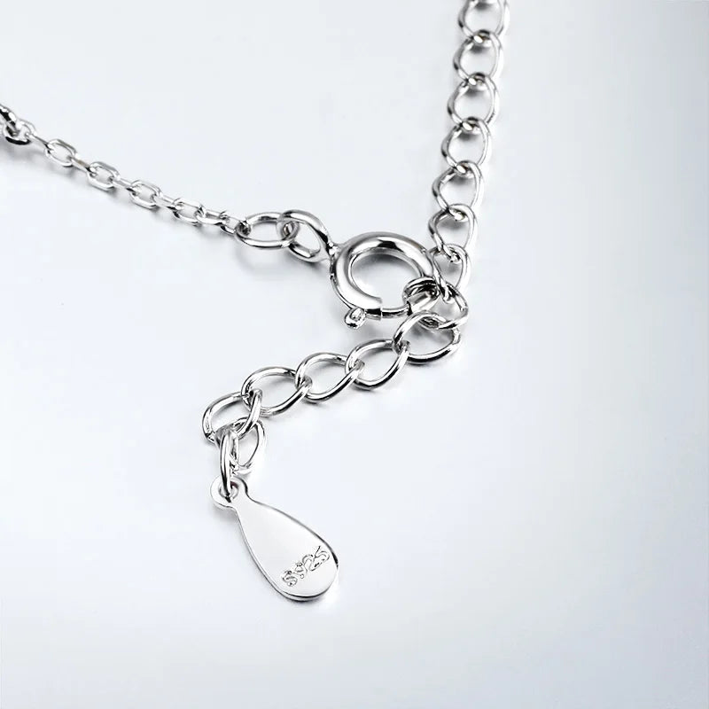 Silver Dazzle Station Necklace