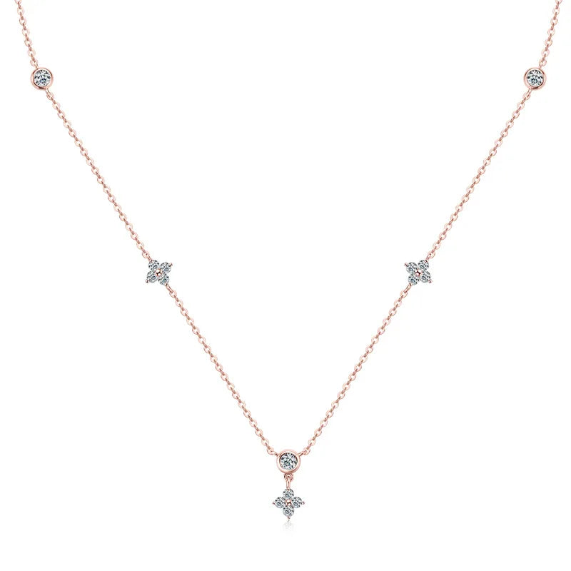 Four Leaf Clover 5 Part Necklace