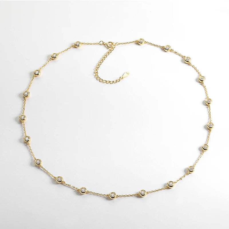 Golden Dazzle Station Necklace