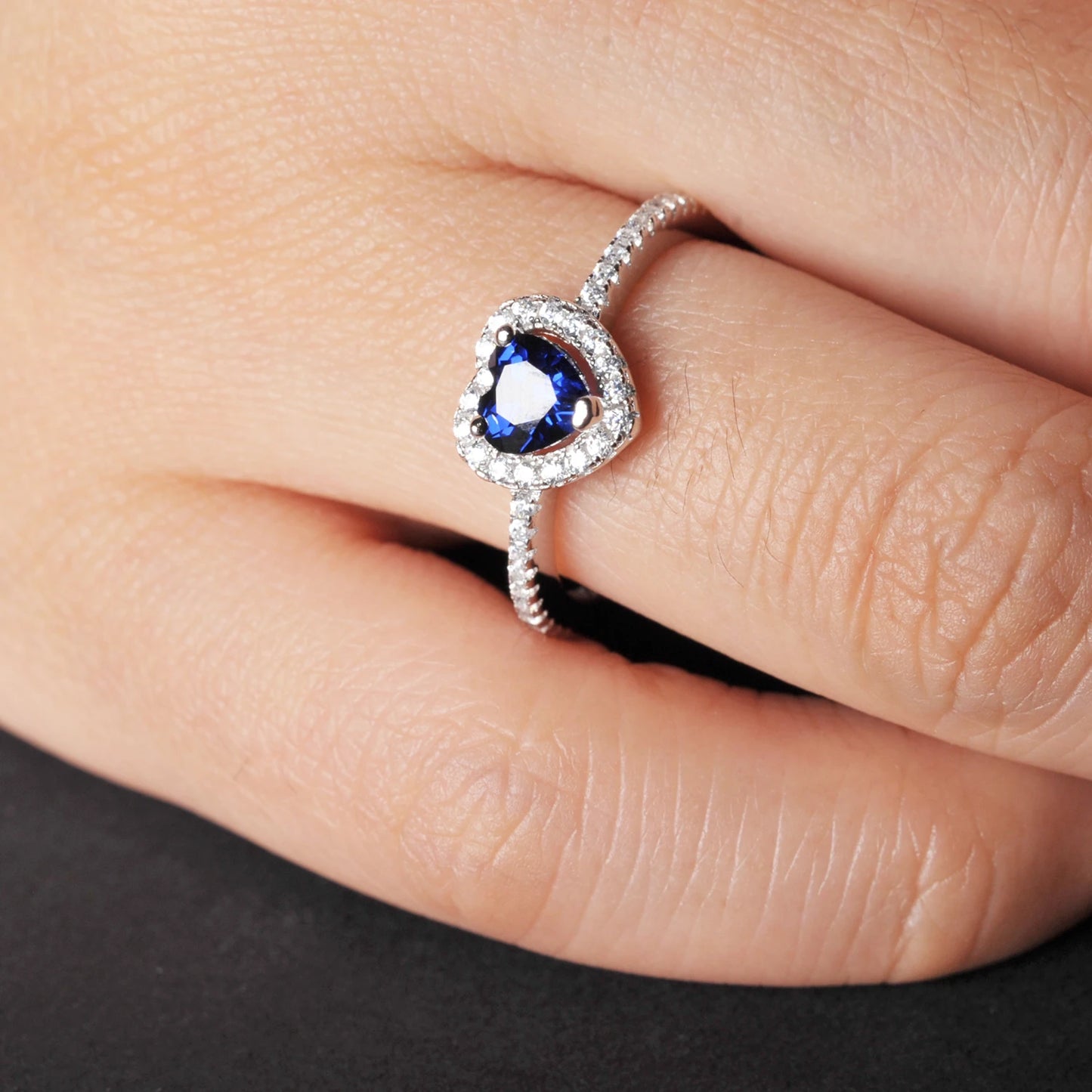 Blue Sapphire Silver Ring