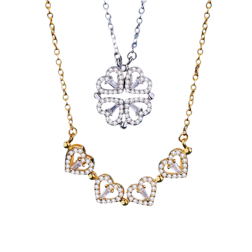 Clover Heart Shaped Necklace