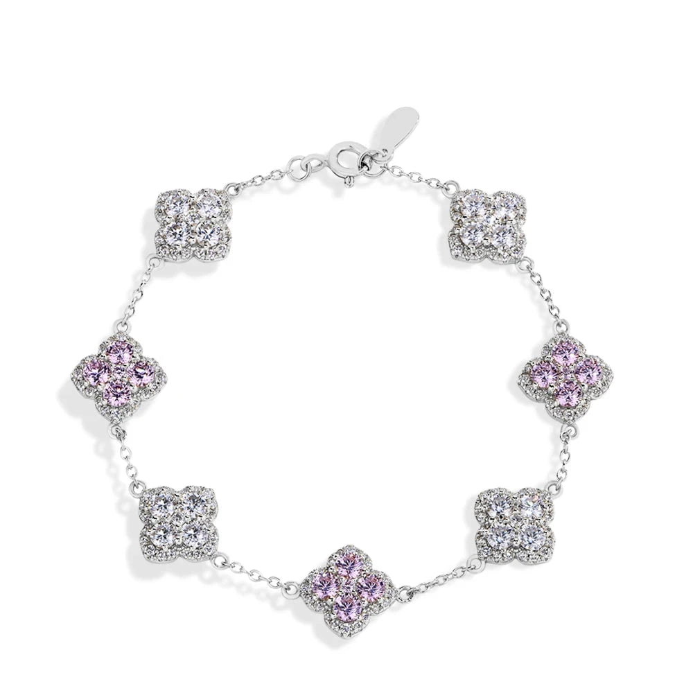 White Gold Blossom Elegance | Pink