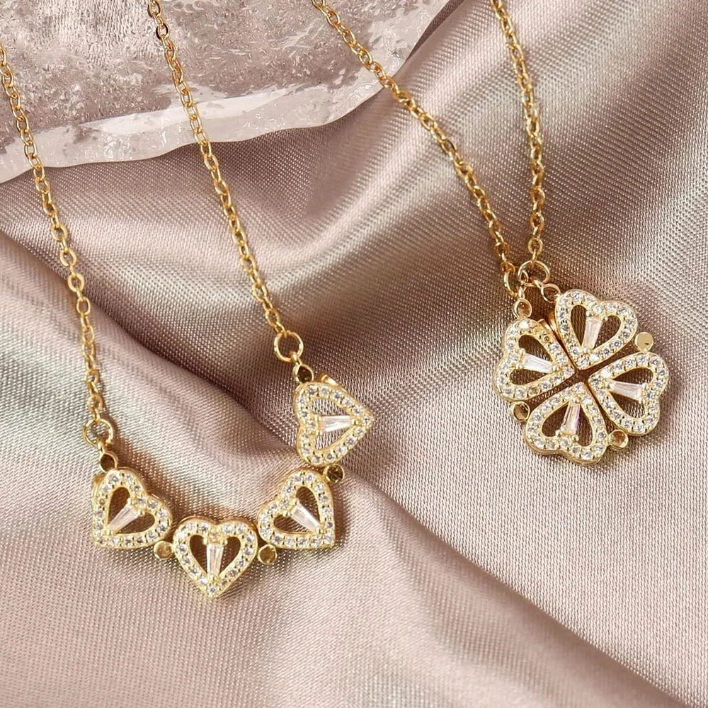 Clover Heart Shaped Necklace
