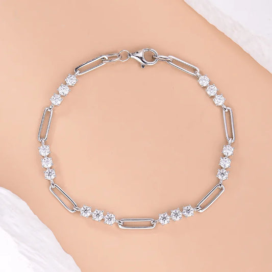 Paperclip Moissanite Bracelet